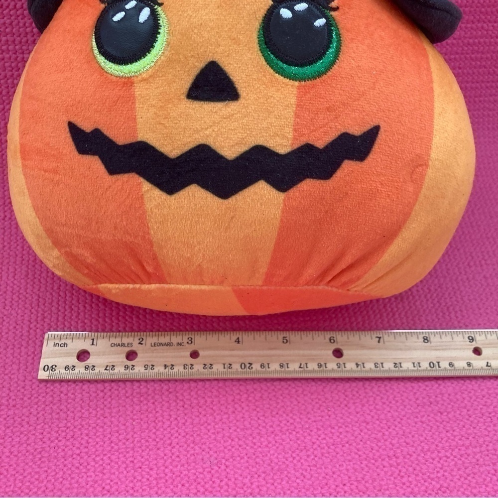Ramona TY Squish-A-Boos Squishy Plush Stuffed Toy Halloween Pumpkin 10” - Picture 6 of 8